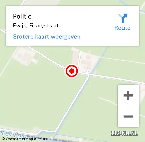 Locatie op kaart van de 112 melding: Politie Ewijk, Ficarystraat op 7 oktober 2014 15:19