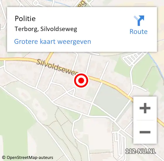 Locatie op kaart van de 112 melding: Politie Terborg, Silvoldseweg op 29 mei 2024 12:49