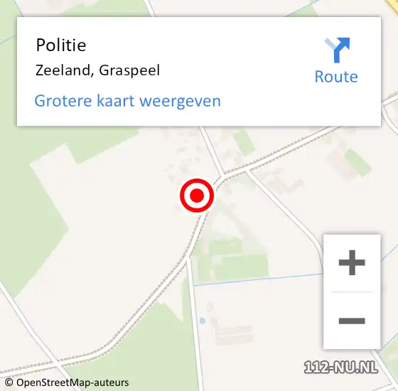 Locatie op kaart van de 112 melding: Politie Zeeland, Graspeel op 7 oktober 2014 15:43