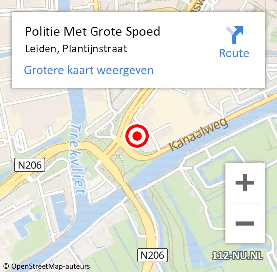 Locatie op kaart van de 112 melding: Politie Met Grote Spoed Naar Leiden, Plantijnstraat op 29 mei 2024 16:47