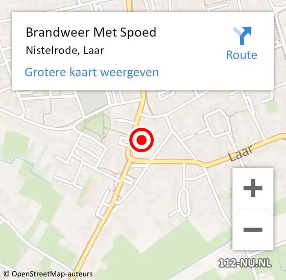 Locatie op kaart van de 112 melding: Brandweer Met Spoed Naar Nistelrode, Laar op 29 mei 2024 17:21