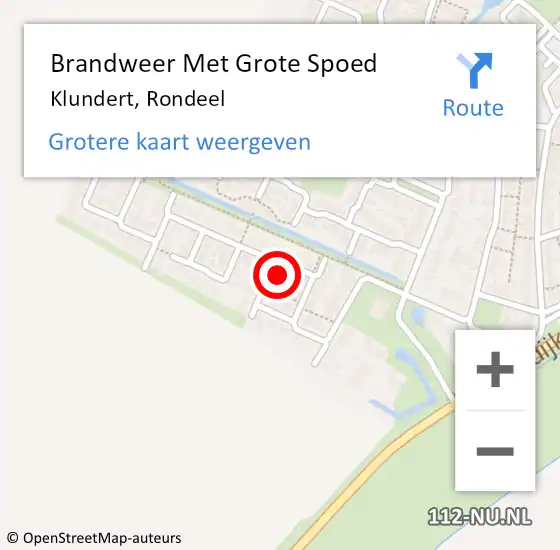 Locatie op kaart van de 112 melding: Brandweer Met Grote Spoed Naar Klundert, Rondeel op 29 mei 2024 17:39