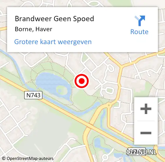 Locatie op kaart van de 112 melding: Brandweer Geen Spoed Naar Borne, Haver op 29 mei 2024 17:44