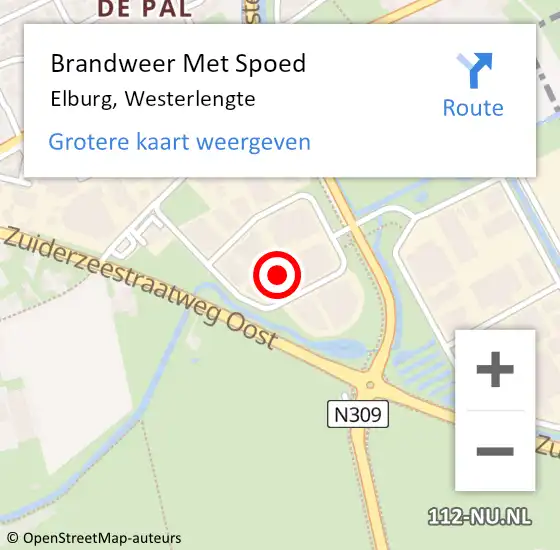 Locatie op kaart van de 112 melding: Brandweer Met Spoed Naar Elburg, Westerlengte op 29 mei 2024 20:51