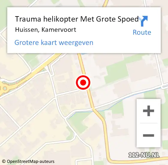 Locatie op kaart van de 112 melding: Trauma helikopter Met Grote Spoed Naar Huissen, Kamervoort op 29 mei 2024 20:59