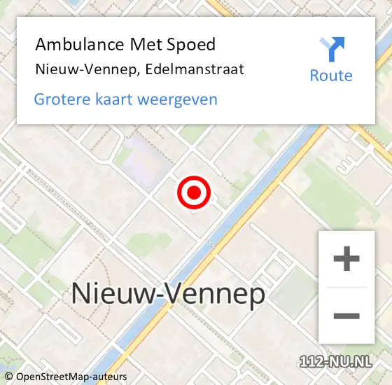 Locatie op kaart van de 112 melding: Ambulance Met Spoed Naar Nieuw-Vennep, Edelmanstraat op 29 mei 2024 21:23