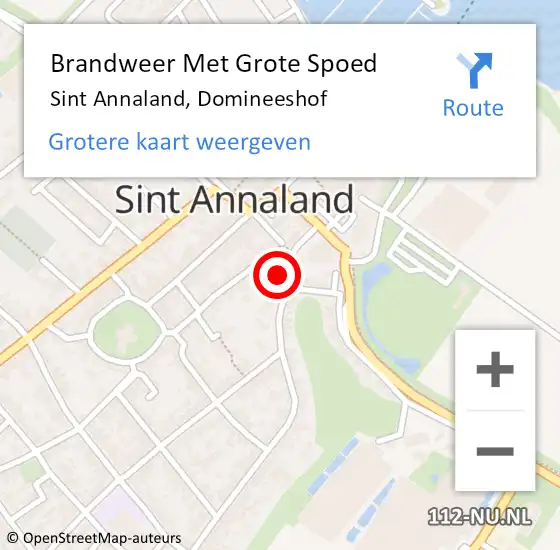 Locatie op kaart van de 112 melding: Brandweer Met Grote Spoed Naar Sint Annaland, Domineeshof op 29 mei 2024 23:07