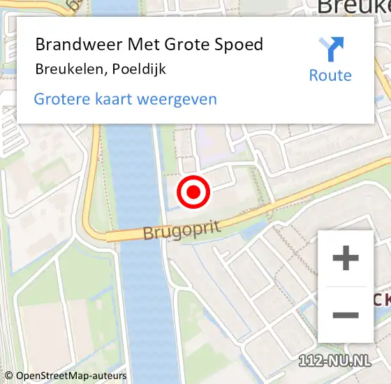 Locatie op kaart van de 112 melding: Brandweer Met Grote Spoed Naar Breukelen, Poeldijk op 30 mei 2024 00:47