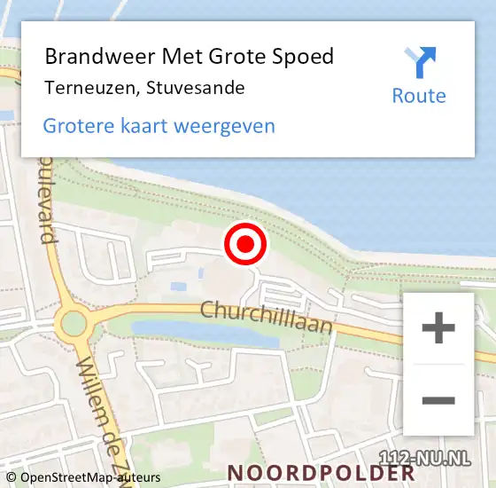 Locatie op kaart van de 112 melding: Brandweer Met Grote Spoed Naar Terneuzen, Stuvesande op 30 mei 2024 02:06