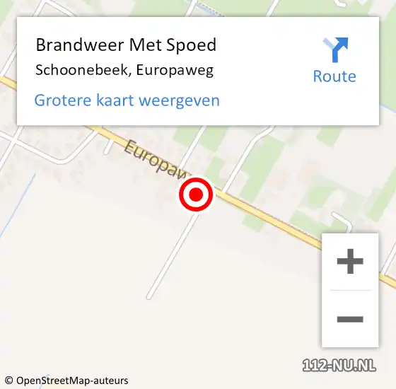 Locatie op kaart van de 112 melding: Brandweer Met Spoed Naar Schoonebeek, Europaweg op 30 mei 2024 05:28