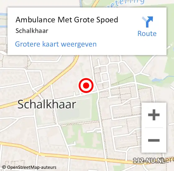 Locatie op kaart van de 112 melding: Ambulance Met Grote Spoed Naar Schalkhaar op 30 mei 2024 09:52