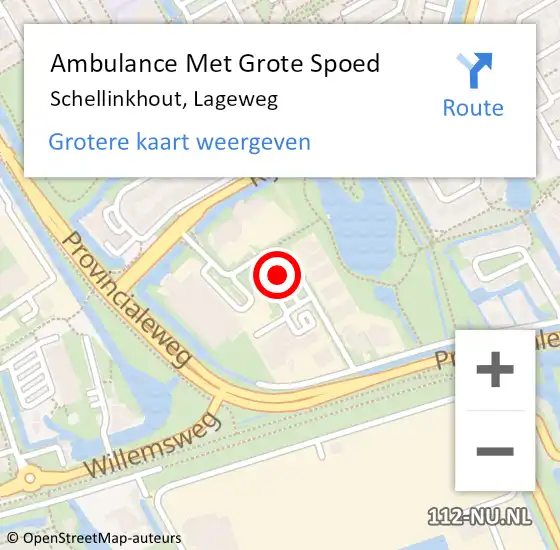 Locatie op kaart van de 112 melding: Ambulance Met Grote Spoed Naar Schellinkhout, Lageweg op 7 oktober 2014 17:15