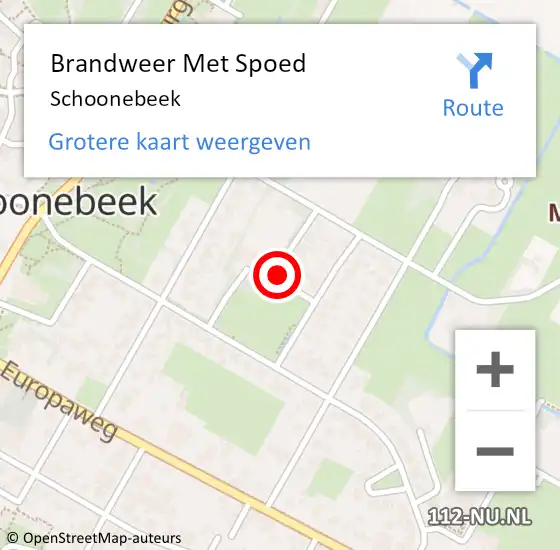 Locatie op kaart van de 112 melding: Brandweer Met Spoed Naar Schoonebeek op 30 mei 2024 12:41