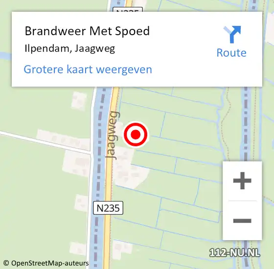 Locatie op kaart van de 112 melding: Brandweer Met Spoed Naar Ilpendam, Jaagweg op 30 mei 2024 14:33