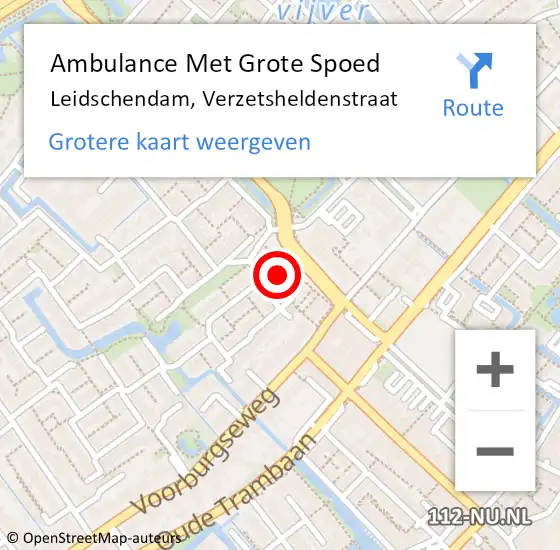 Locatie op kaart van de 112 melding: Ambulance Met Grote Spoed Naar Leidschendam, Verzetsheldenstraat op 30 mei 2024 16:19