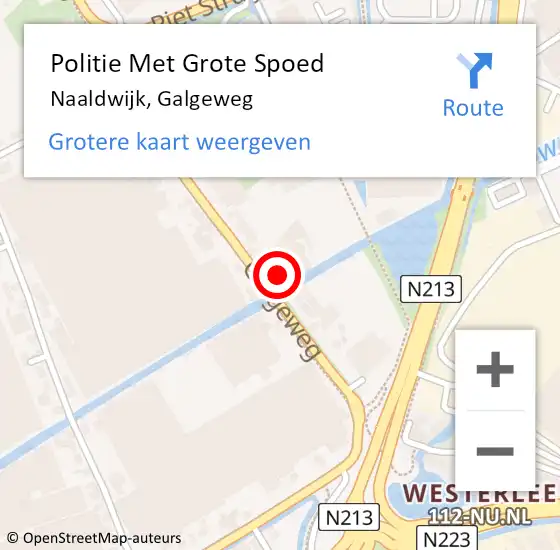 Locatie op kaart van de 112 melding: Politie Met Grote Spoed Naar Naaldwijk, Galgeweg op 30 mei 2024 17:09