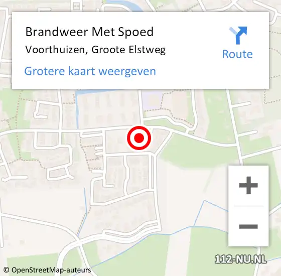 Locatie op kaart van de 112 melding: Brandweer Met Spoed Naar Voorthuizen, Groote Elstweg op 30 mei 2024 21:13