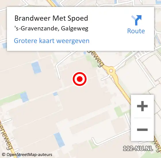 Locatie op kaart van de 112 melding: Brandweer Met Spoed Naar 's-Gravenzande, Galgeweg op 30 mei 2024 23:07