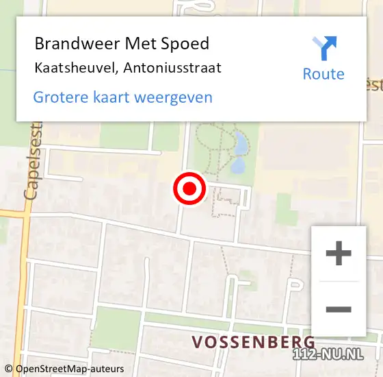 Locatie op kaart van de 112 melding: Brandweer Met Spoed Naar Kaatsheuvel, Antoniusstraat op 31 mei 2024 00:25