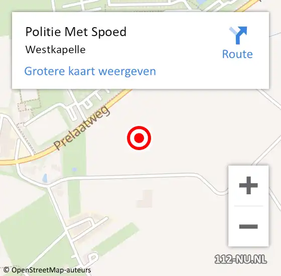 Locatie op kaart van de 112 melding: Politie Met Spoed Naar Westkapelle op 31 mei 2024 09:05