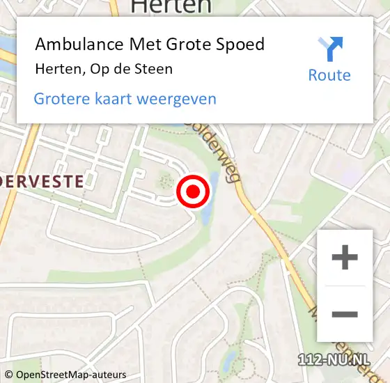 Locatie op kaart van de 112 melding: Ambulance Met Grote Spoed Naar Herten, Op de Steen op 31 mei 2024 10:53