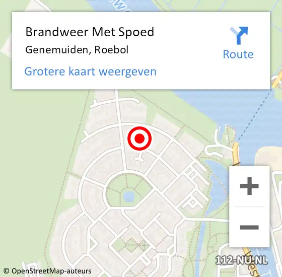 Locatie op kaart van de 112 melding: Brandweer Met Spoed Naar Genemuiden, Roebol op 31 mei 2024 11:24