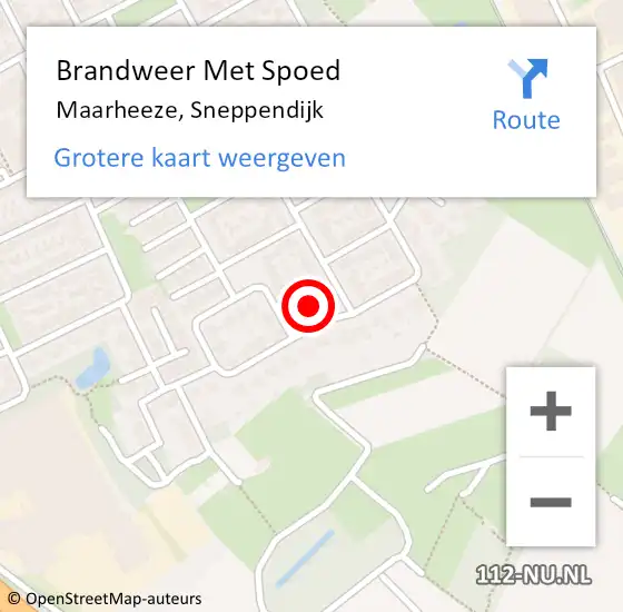 Locatie op kaart van de 112 melding: Brandweer Met Spoed Naar Maarheeze, Sneppendijk op 31 mei 2024 11:53