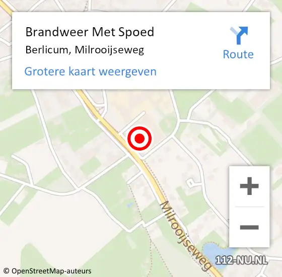 Locatie op kaart van de 112 melding: Brandweer Met Spoed Naar Berlicum, Milrooijseweg op 31 mei 2024 12:05