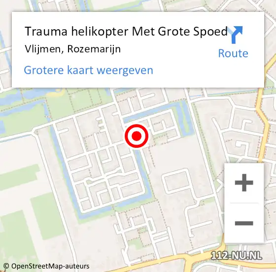 Locatie op kaart van de 112 melding: Trauma helikopter Met Grote Spoed Naar Vlijmen, Rozemarijn op 31 mei 2024 14:50