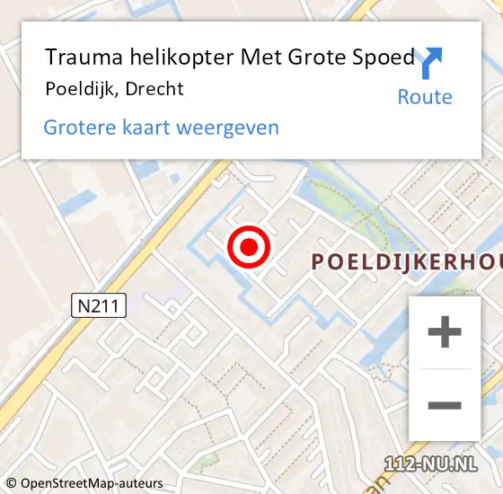 Locatie op kaart van de 112 melding: Trauma helikopter Met Grote Spoed Naar Poeldijk, Drecht op 31 mei 2024 17:57