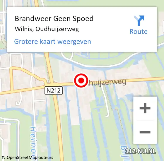 Locatie op kaart van de 112 melding: Brandweer Geen Spoed Naar Wilnis, Oudhuijzerweg op 31 mei 2024 19:23