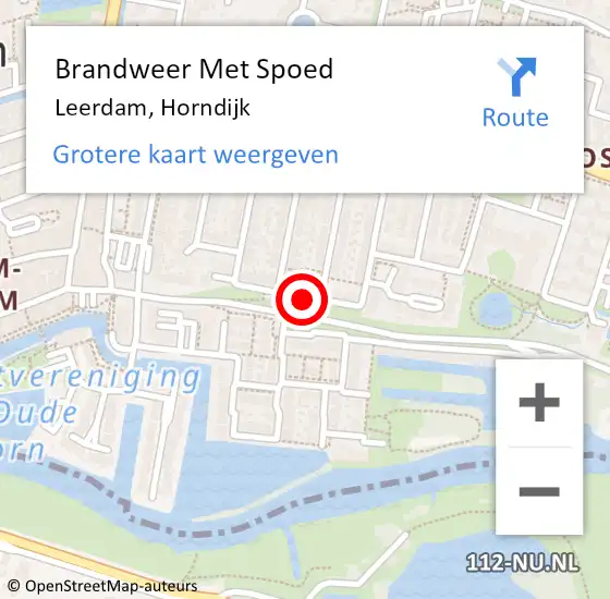 Locatie op kaart van de 112 melding: Brandweer Met Spoed Naar Leerdam, Horndijk op 31 mei 2024 20:52