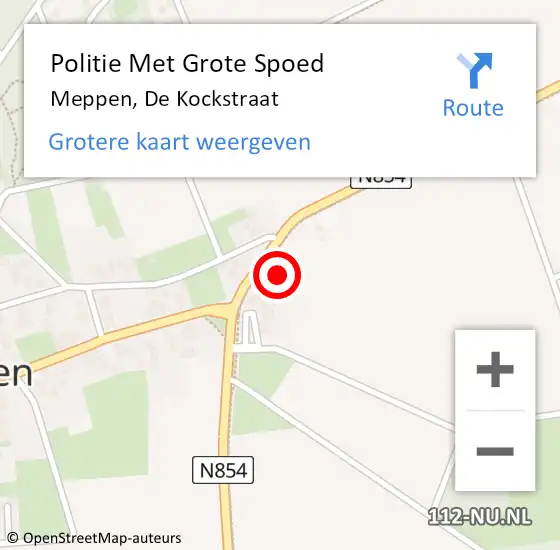 Locatie op kaart van de 112 melding: Politie Met Grote Spoed Naar Meppen, De Kockstraat op 31 mei 2024 23:47