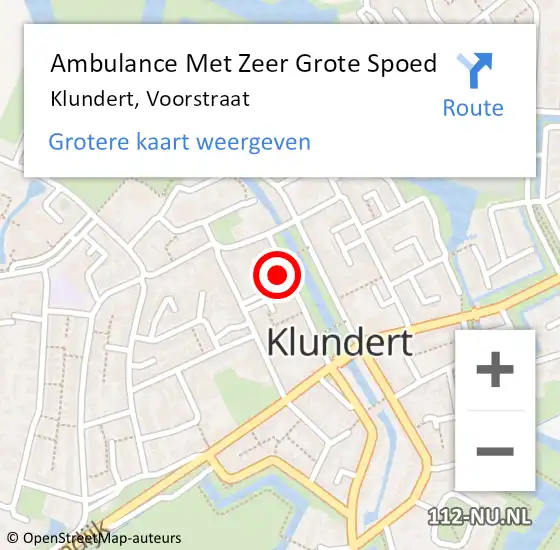 Locatie op kaart van de 112 melding: Ambulance Met Zeer Grote Spoed Naar Klundert, Voorstraat op 1 juni 2024 02:24