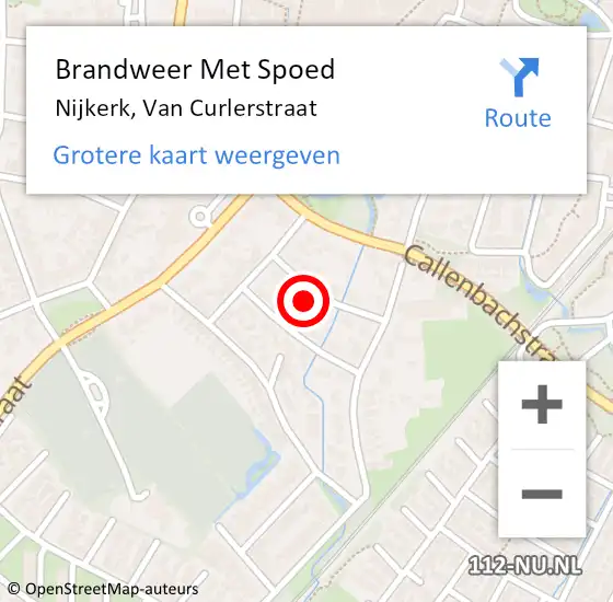 Locatie op kaart van de 112 melding: Brandweer Met Spoed Naar Nijkerk, Van Curlerstraat op 1 juni 2024 09:02