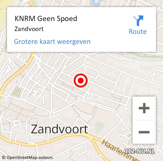 Locatie op kaart van de 112 melding: KNRM Geen Spoed Naar Zandvoort op 1 juni 2024 10:24