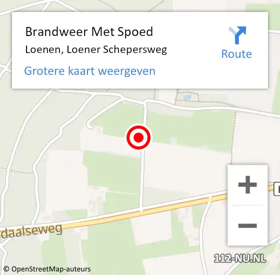 Locatie op kaart van de 112 melding: Brandweer Met Spoed Naar Loenen, Loener Schepersweg op 1 juni 2024 10:41