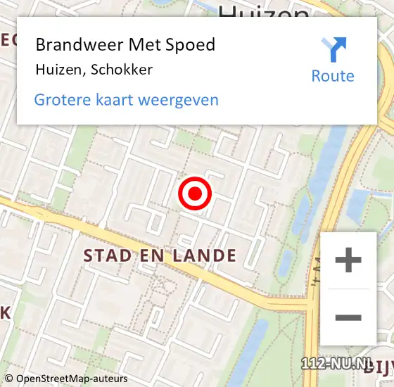 Locatie op kaart van de 112 melding: Brandweer Met Spoed Naar Huizen, Schokker op 1 juni 2024 11:38