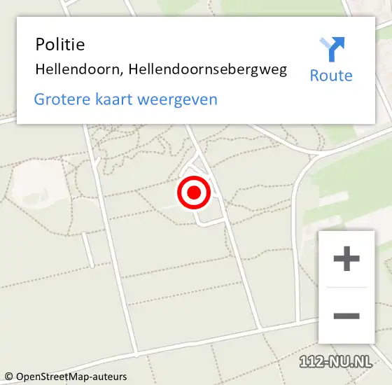 Locatie op kaart van de 112 melding: Politie Hellendoorn, Hellendoornsebergweg op 1 juni 2024 13:05