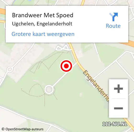 Locatie op kaart van de 112 melding: Brandweer Met Spoed Naar Ugchelen, Engelanderholt op 1 juni 2024 14:15