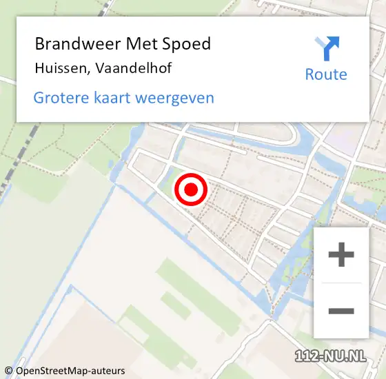 Locatie op kaart van de 112 melding: Brandweer Met Spoed Naar Huissen, Vaandelhof op 1 juni 2024 14:58