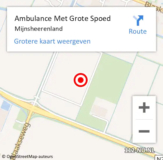 Locatie op kaart van de 112 melding: Ambulance Met Grote Spoed Naar Mijnsheerenland op 1 juni 2024 15:51