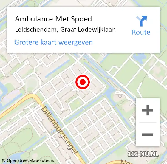 Locatie op kaart van de 112 melding: Ambulance Met Spoed Naar Leidschendam, Graaf Lodewijklaan op 1 juni 2024 18:13