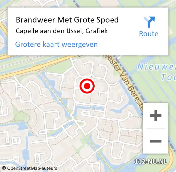 Locatie op kaart van de 112 melding: Brandweer Met Grote Spoed Naar Capelle aan den IJssel, Grafiek op 1 juni 2024 19:33