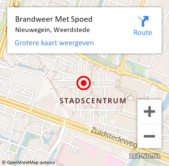 Locatie op kaart van de 112 melding: Brandweer Met Spoed Naar Nieuwegein, Weerdstede op 1 juni 2024 23:47