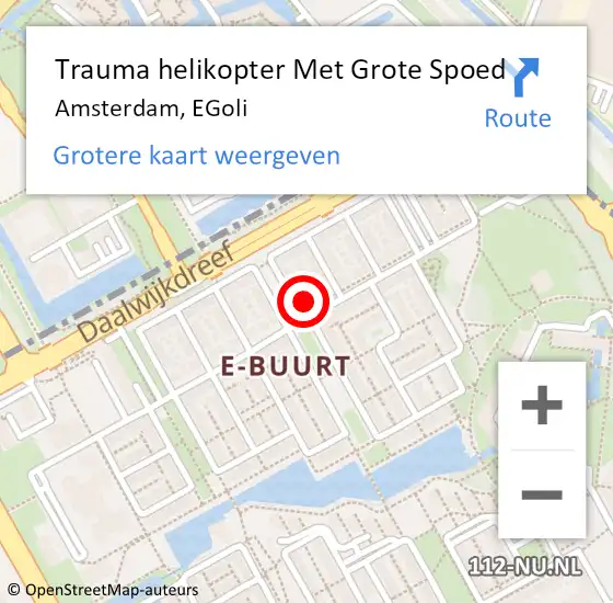 Locatie op kaart van de 112 melding: Trauma helikopter Met Grote Spoed Naar Amsterdam, EGoli op 2 juni 2024 01:24