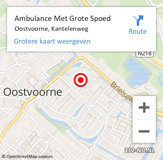Locatie op kaart van de 112 melding: Ambulance Met Grote Spoed Naar Oostvoorne, Kantelenweg op 2 juni 2024 01:38