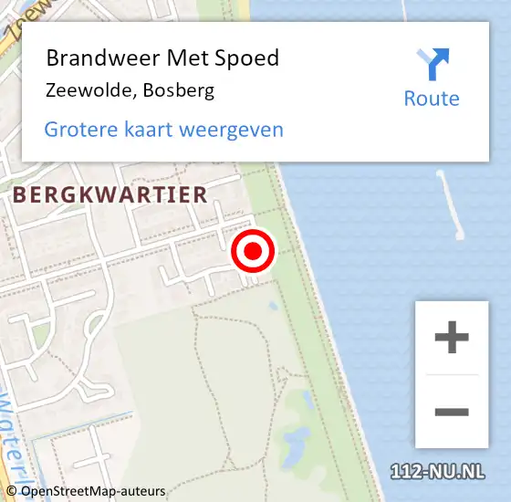 Locatie op kaart van de 112 melding: Brandweer Met Spoed Naar Zeewolde, Bosberg op 2 juni 2024 04:59