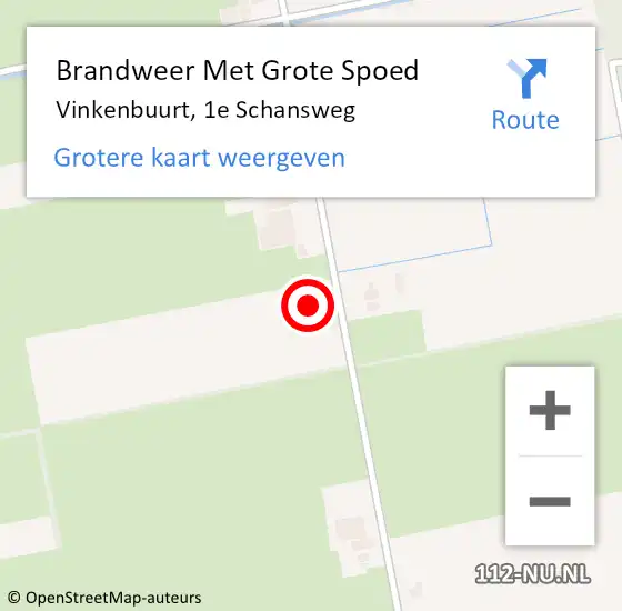 Locatie op kaart van de 112 melding: Brandweer Met Grote Spoed Naar Vinkenbuurt, 1e Schansweg op 2 juni 2024 06:12