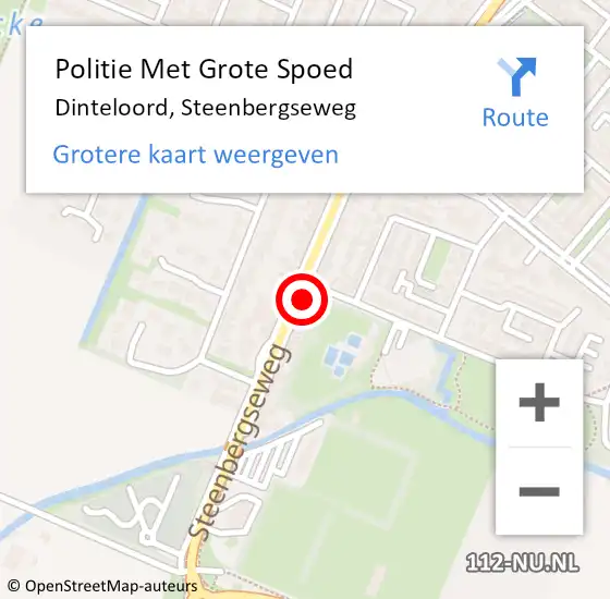 Locatie op kaart van de 112 melding: Politie Met Grote Spoed Naar Dinteloord, Steenbergseweg op 2 juni 2024 09:53